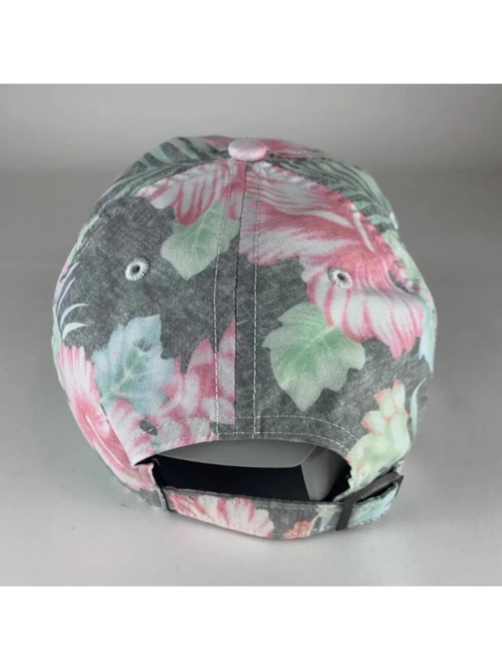 Kansas City Royals Womens Pink Green Gray Floral 47 Brand Clean Up Strapback Hat